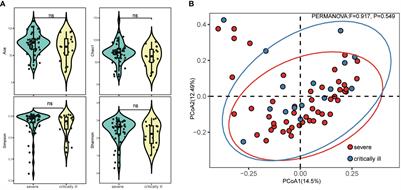 Comparing sputum microbiota characteristics between severe and critically ill influenza patients